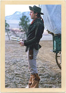 Kevin Costner on the set of the 1980 Western, “Silverado.”Kevin Costner on the set of the 1980 Western, “Silverado.”
