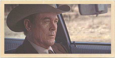 Ben Johnson plays the Sheriff who goes in pursuit of the Poplins in the 1974 movie, “The Sugarland Express.”Ben Johnson plays the Sheriff who goes in pursuit of the Poplins in the 1974 movie, “The Sugarland Express.”