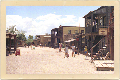 Old Tucson Studios was the major location for the 1980 Western, “Tom Horn,” starring Steve McQueen. Here we see Old Tucson circa 1984.