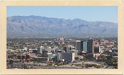 Modern-day Tucson, Arizona, skyline.